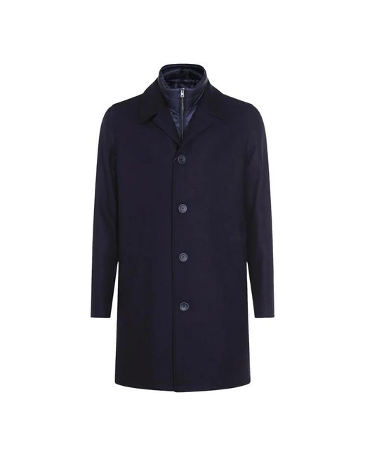 Herno Jassen ,Blauw ,Wol Laminar Easy Wool Puffer Carcoat in het Blue voor heren
