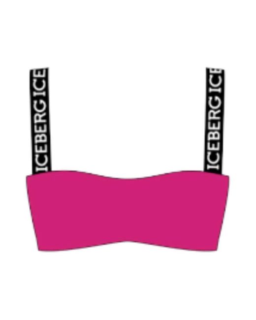 Iceberg Badmode ,Roze ,Polyester Elegant Sport Badpak Top in het Purple