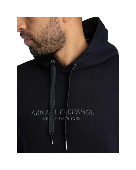 ARMANI EXCHANGE Blue Hoodies for men