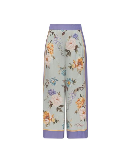 Self-Portrait Blue Straight Trousers