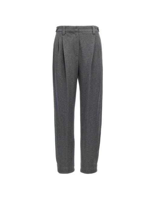 Tapered Trousers Brunello Cucinelli de color Gray