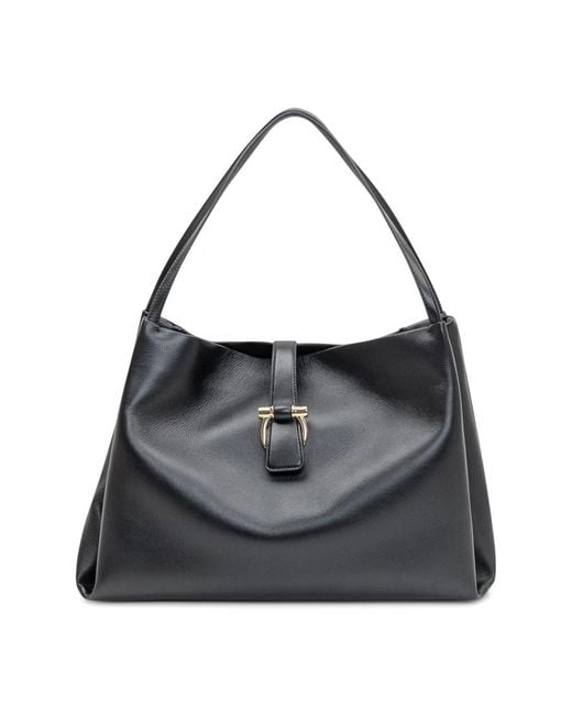 Ferragamo Black Shoulder Bags