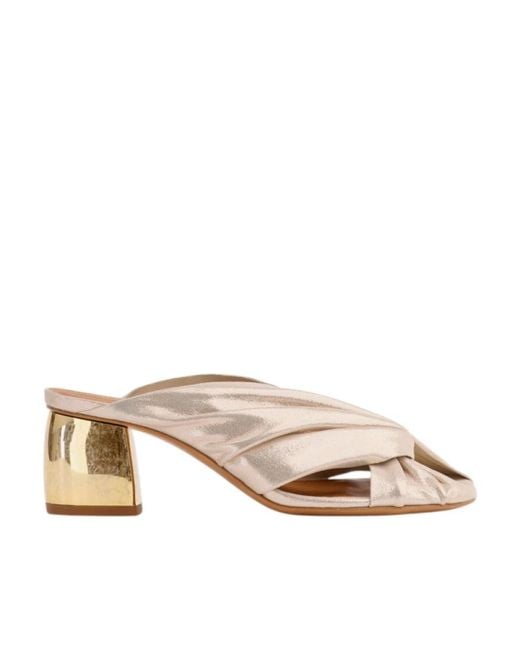 Forte_forte Natural Heeled Mules