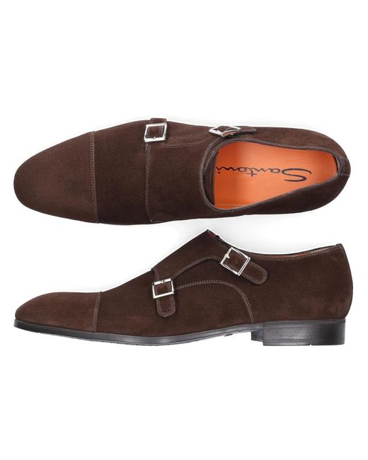 Santoni Brown Business Shoes for men