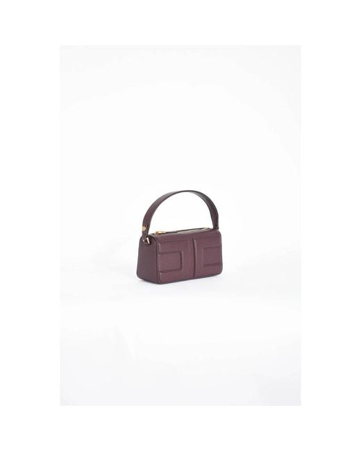 Elisabetta Franchi Purple Schultertasche Mit Maxi-Logo