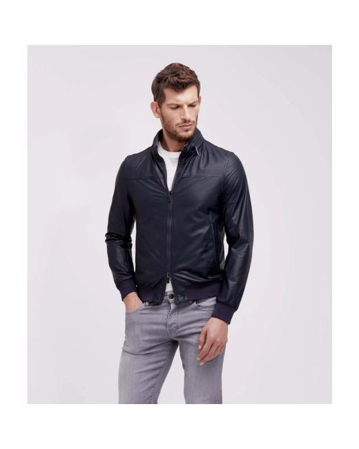 Gimo's Jassen ,Blauw ,Leather Jassen in het Blue voor heren