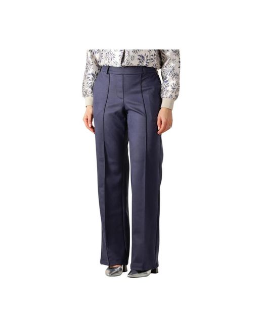 Nukus Broeken ,Blauw ,Jill Pants Scuba in het Blue