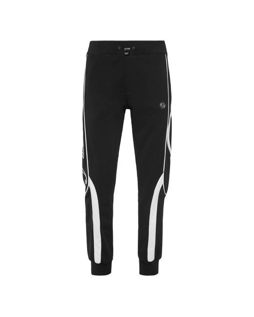 Philipp Plein Black Jersey Jogging Trousers for men