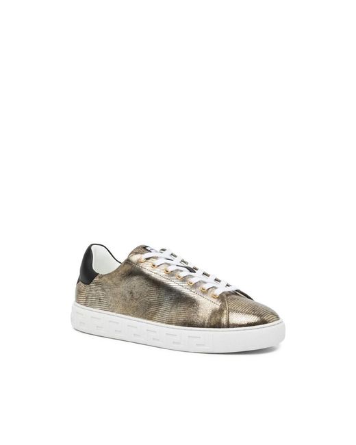 Versace Greca Sneakers Mit Lizard-Effekt in Yellow für Herren