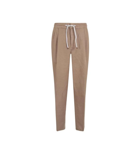 Brunello Cucinelli Natural Slim-Fit Trousers for men