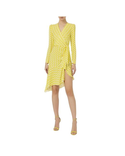 Elisabetta Franchi Yellow Wrap Dresses