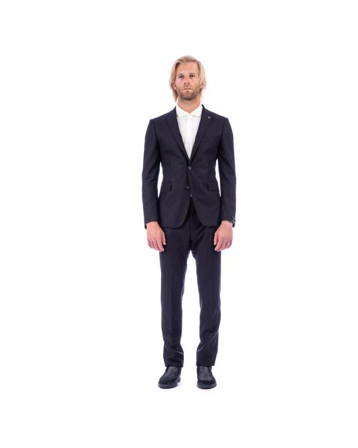 Tagliatore Blue Single Breasted Suits for men
