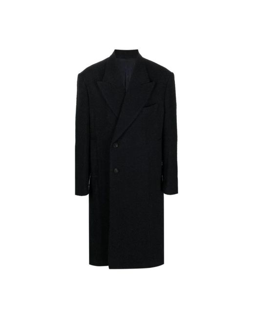 Wooyoungmi Black Single-Breasted Coats for men
