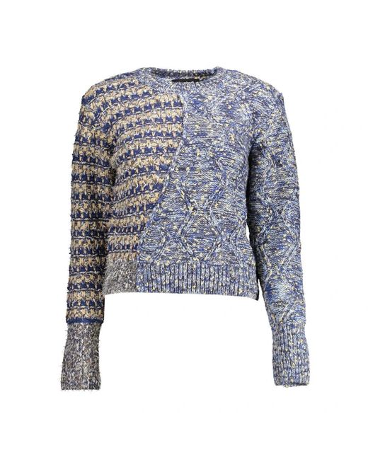 Desigual Blue Polyester Sweater