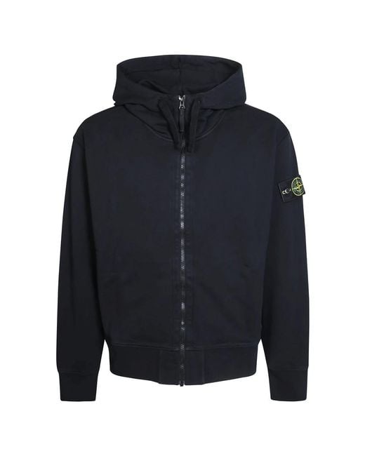 Stone Island Blue Zip-Throughs for men