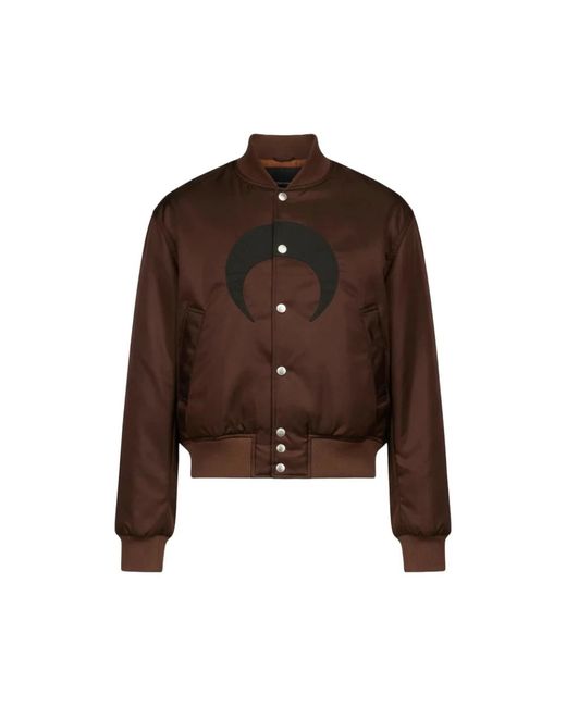MARINE SERRE Brown Bomber Jackets for men