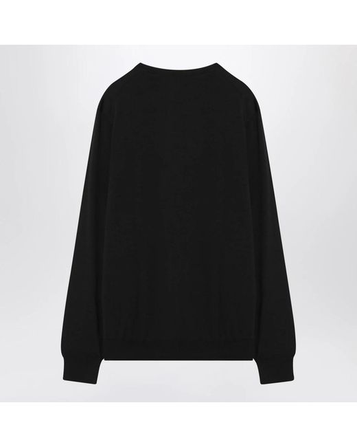 Drumohr Black Round-Neck Knitwear for men