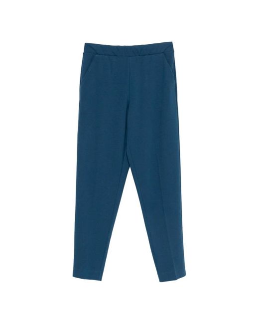Le Tricot Perugia Blue Tapered Trousers