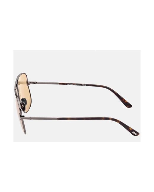 Tom Ford Metallic Stylische sonnenbrille für männer