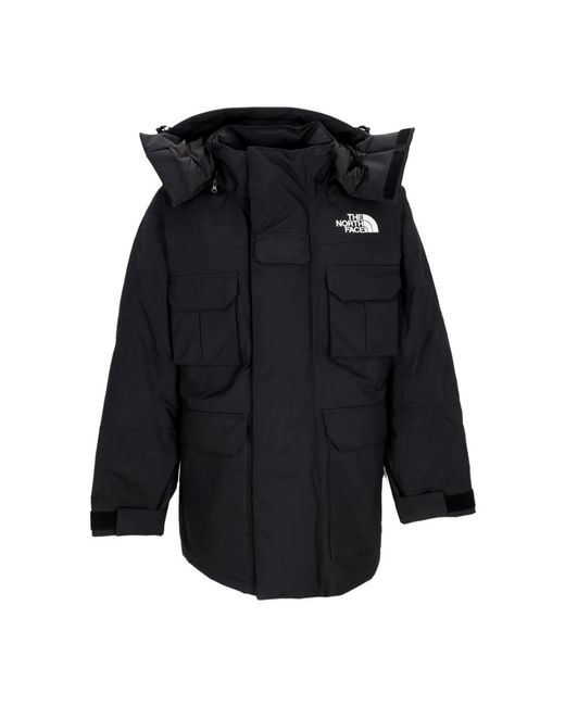 The North Face Fitness ,Zwart ,Leer Geïsoleerde Parka Lange Jas in het Blue voor heren
