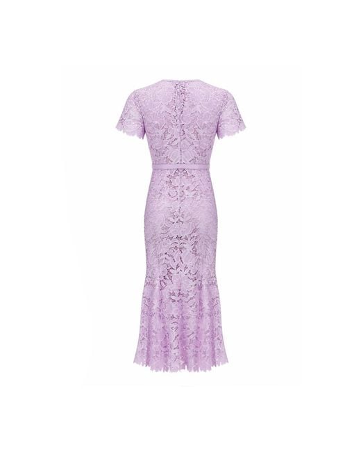 Self-Portrait Purple Midi Dresses