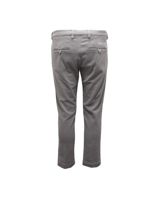 Entre Amis Gray Slim-Fit Trousers for men