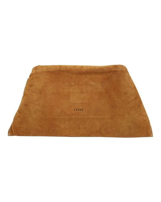 Staud Brown Wildleder Handtasche Mit Reißverschluss