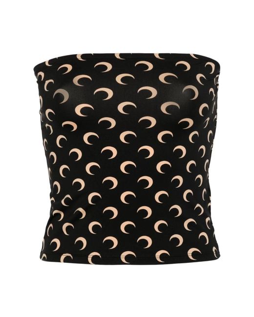 MARINE SERRE Sleeveless Tops in het Black