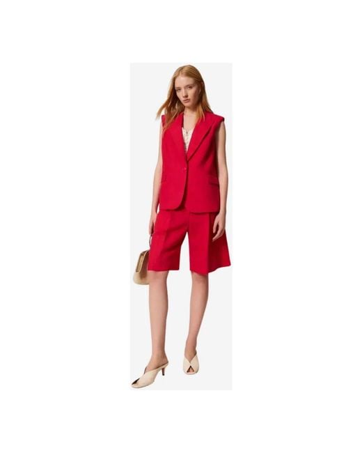 Twinset Red Waistcoats