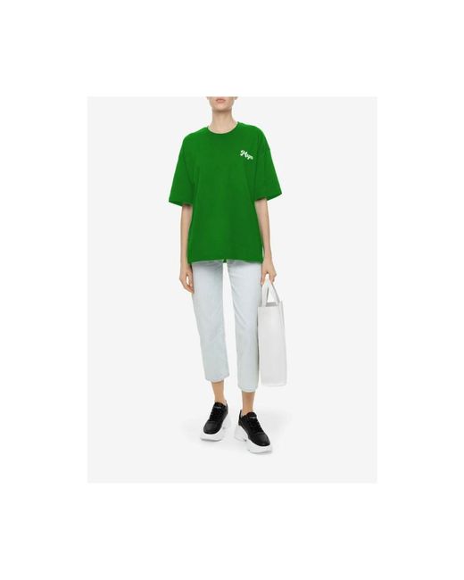 MSGM Green T-Shirts for men