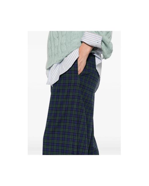 Dries Van Noten Blue Wide Trousers