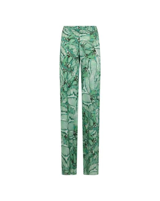 Alberta Ferretti Green Wide Trousers