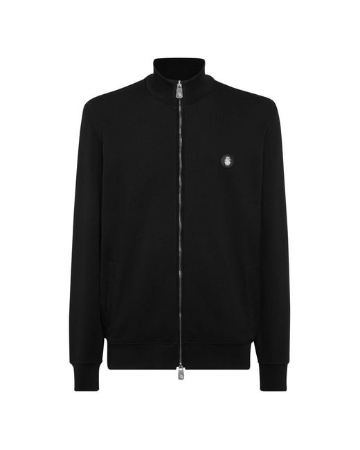 Billionaire Hoodies & Sweatvesten ,Zwart ,Katoen Tracksuitjack Met Volledige Ritssluiting in het Black voor heren