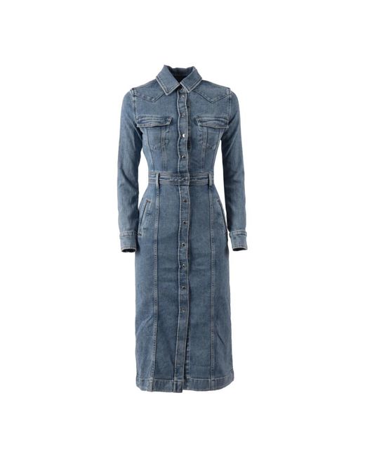 7 For All Mankind Blue Shirt Dresses