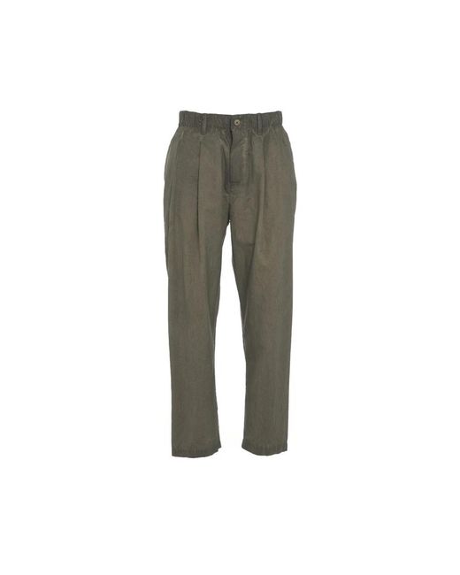 Transit Green Straight Trousers for men
