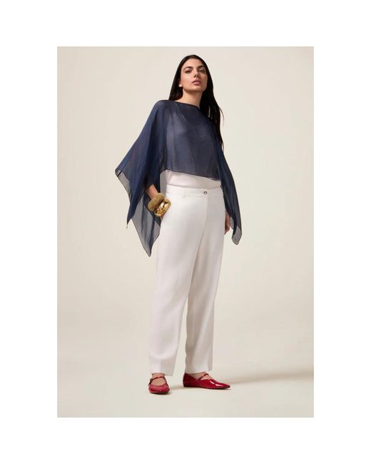 Oltre Broeken ,Wit ,Polyester Cigaretbroek in het White