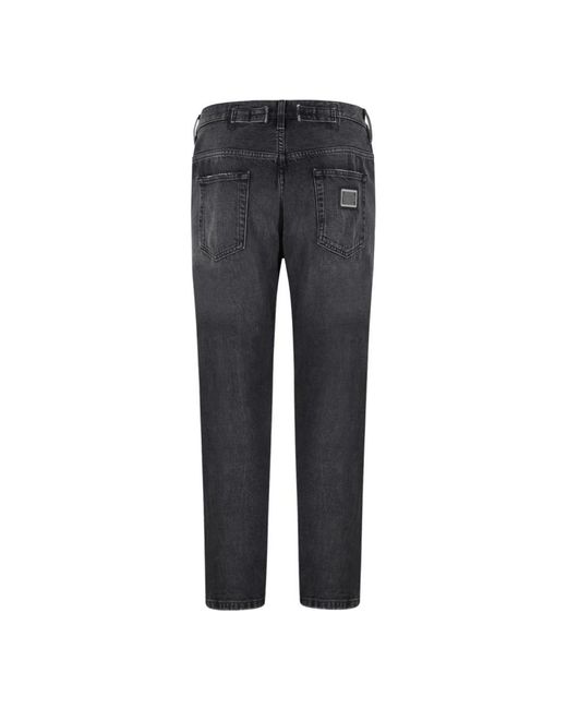 Dolce & Gabbana Gray Straight Fit Jeans for men