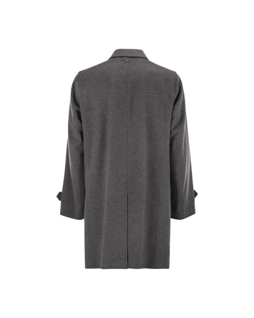 Single-Breasted Coats Herno de hombre de color Gray