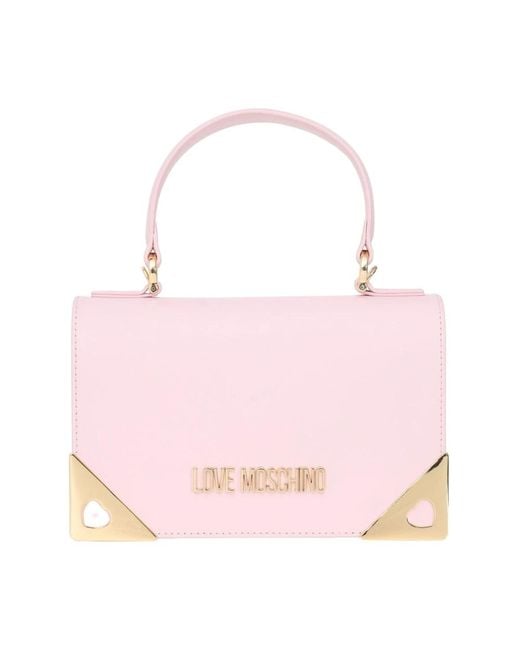Love Moschino Pink Vitello cross body tasche