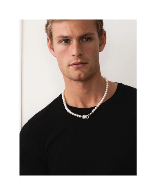 Nialaya Metallic Necklaces for men