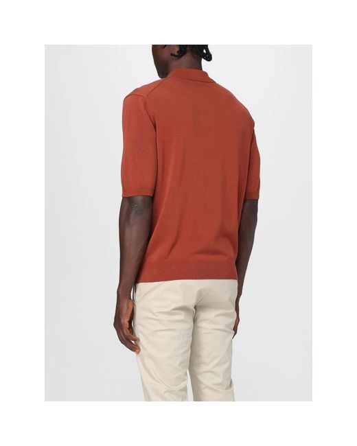 Zanone Red Round-Neck Knitwear for men
