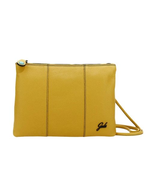 Gabs Yellow Schwarze Leder Beyonce M Schultertasche