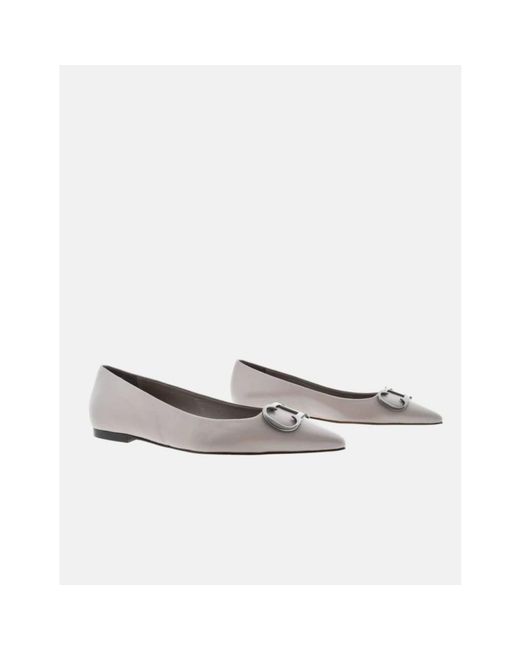 Carolina Herrera White Ballerinas