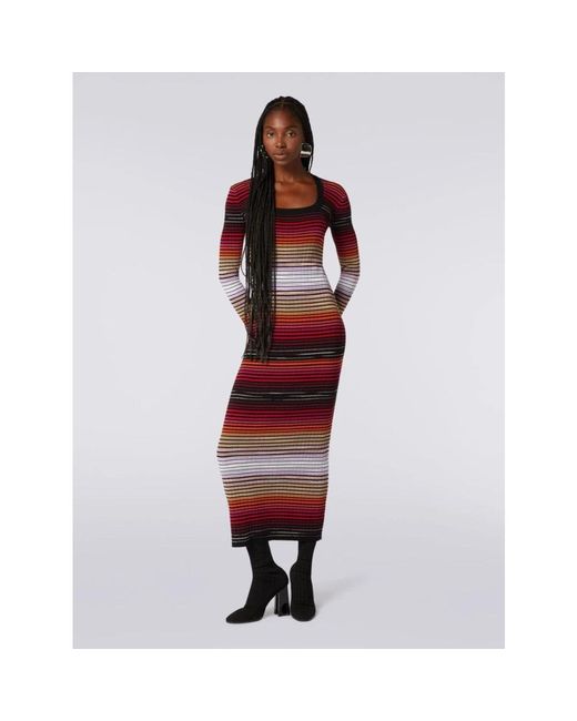 Missoni Red Knitted Dresses