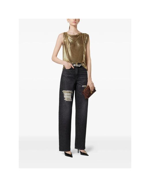 Straight Jeans Versace de color Black