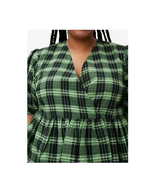 Ganni Green Bluse Hemd