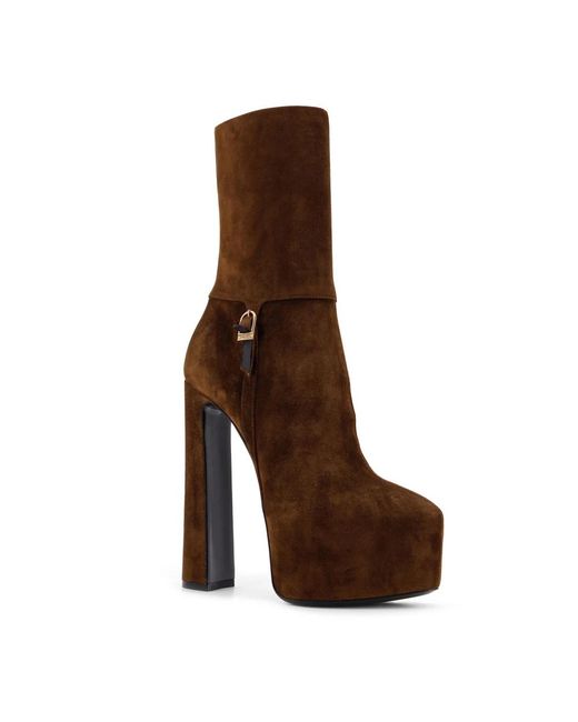 Saint Laurent Brown Heeled Boots
