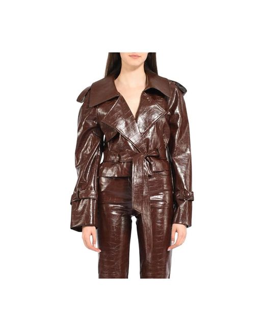 ACTUALEE Brown Cropped Jacket