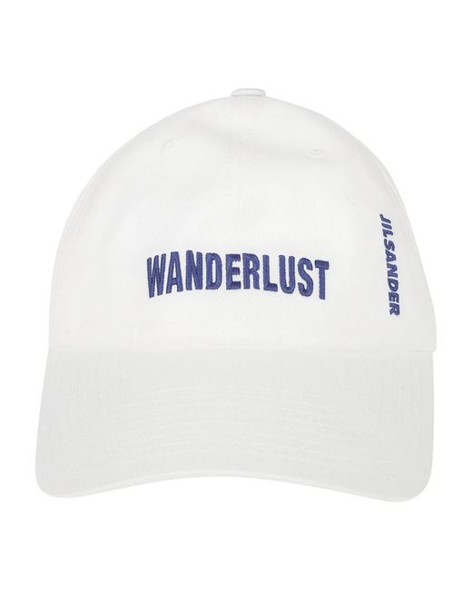 Jil Sander White Caps for men