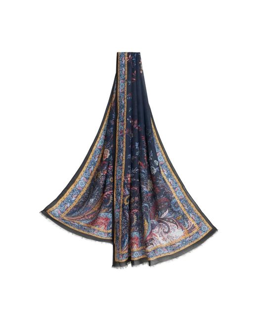 Etro Blue Winter Scarves for men